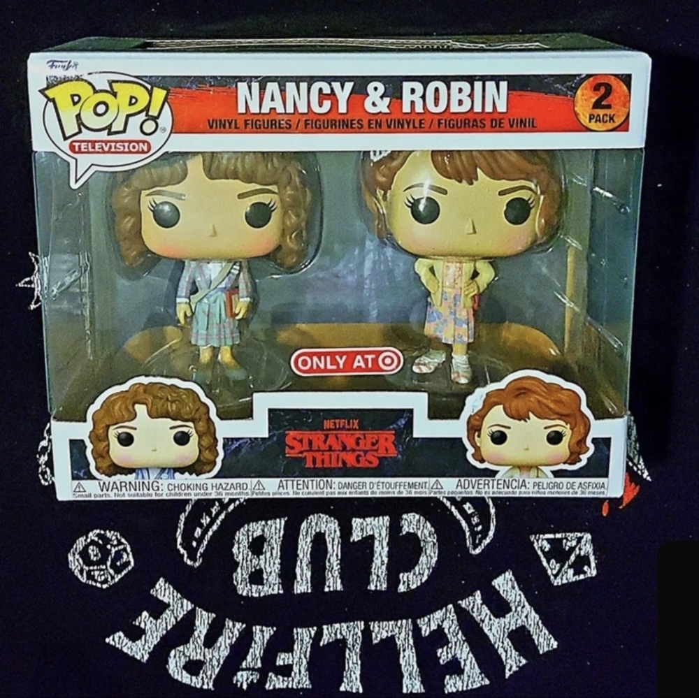 Funko Pop Nancy & Robin Stranger Things 2 pack Victor Creel Prison Visit